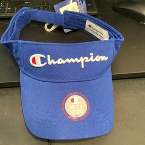 Champion women’s Sun visor hat in blue. One size.